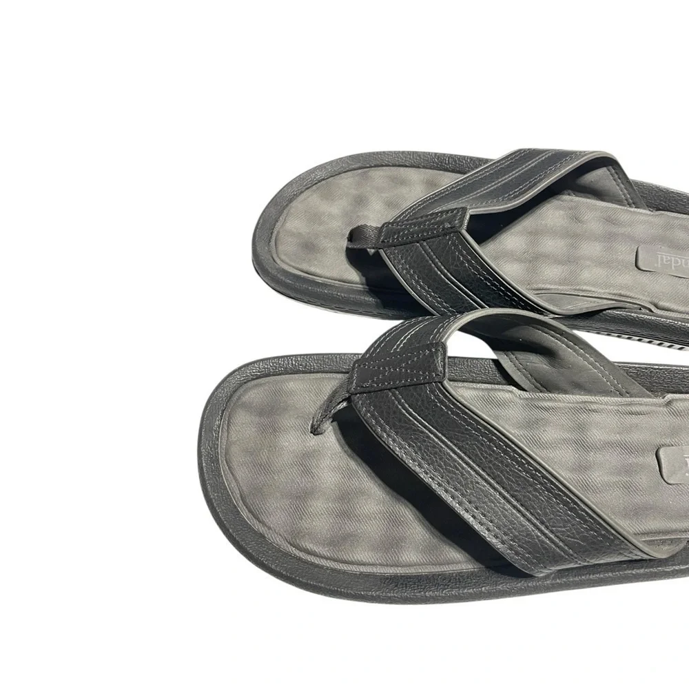 Bjorndal Dunas Men Flip Flop Manmade Black Thong Sandals Shoes Mens Size 13